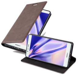 Skal Huawei P9 Plånboksfodral (Brun)