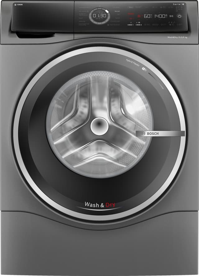 Bosch Serie 8 Kombineret Vaskemaskine/Tørretumbler WNC254ARSN (10,5/6kg)