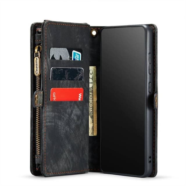 CaseMe puhelimenkotelo 008 11-kortti Samsung Galaxy S21 FE - Musta/har