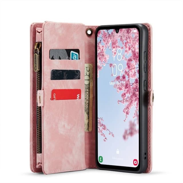 CaseMe puhelimenkotelo 008 11-kortti Samsung Galaxy A34 5G - Vaaleanpu
