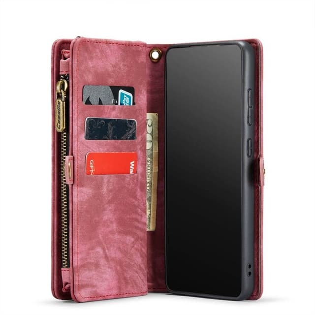 CaseMe mobilfodral 008 11-kort Samsung Galaxy S20 FE - Röd