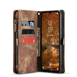 CaseMe mobilcover 008 11-kort Samsung Galaxy A34 5G - Brun
