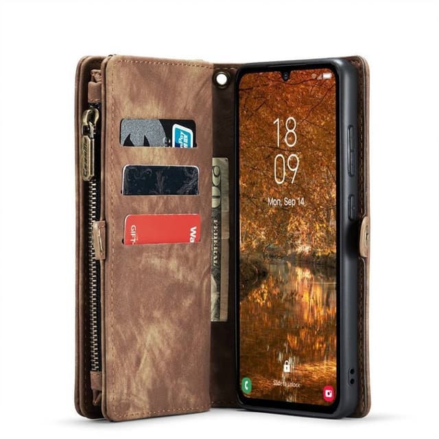 CaseMe mobilcover 008 11-kort Samsung Galaxy A34 5G - Brun