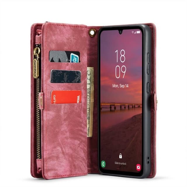 CaseMe mobilfodral 008 11-kort Samsung Galaxy A34 5G - Röd