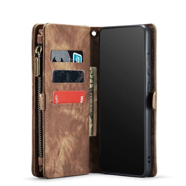CaseMe mobilcover 008 11-kort Samsung Galaxy A33 5G - Brun