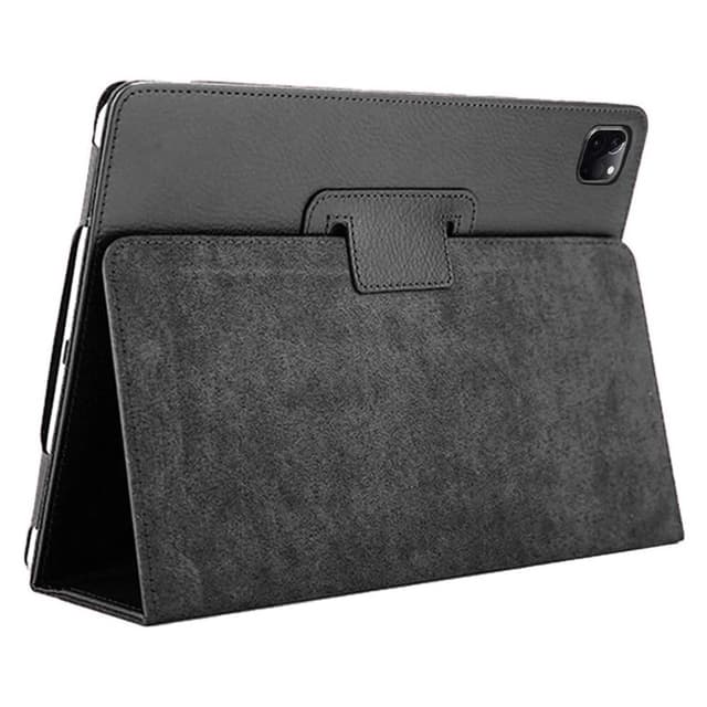 SKALO iPad Pro 12.9 (Gen 4/5/6) Duofold Litchi Fodral - Svart