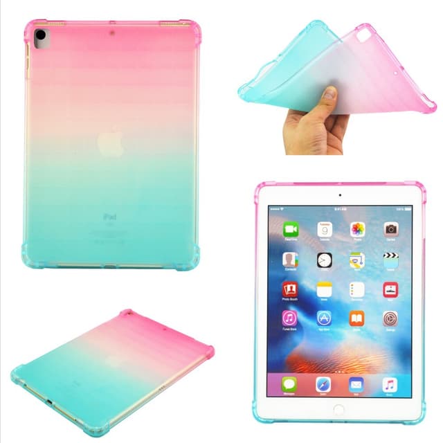 SKALO iPad 10.2 Gradient TPU Skal - Rosa-Turkos