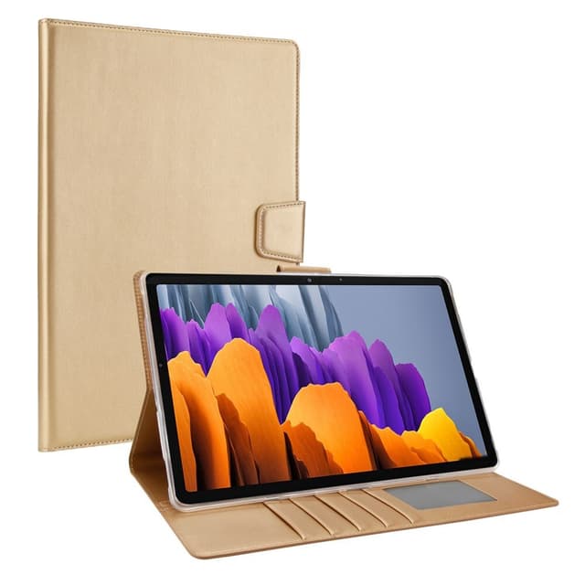 SKALO Samsung Tab S7/S8 PU-nahkainen Lompakkokotelo - Kulta
