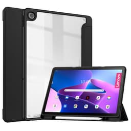 SKALO Lenovo Tab M10 Plus 10.6"" (Gen 3) Trifold Etui med gennemsigtig bagside - Sort