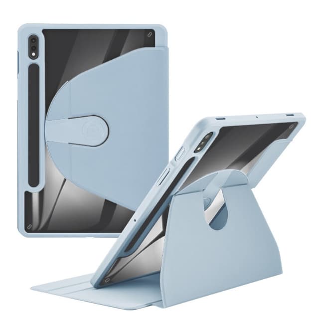 SKALO Samsung Tab S9+/S9+ FE 360 PU-Läder Fodral - Ljusblå