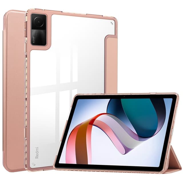 SKALO Xiaomi Redmi Pad Trifold Fodral med Transparent Baksida - Roséguld
