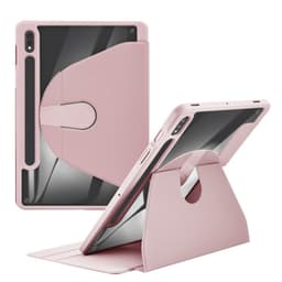 SKALO Samsung Tab S9+/S9+ FE 360 PU-læder Flip Cover - Pink