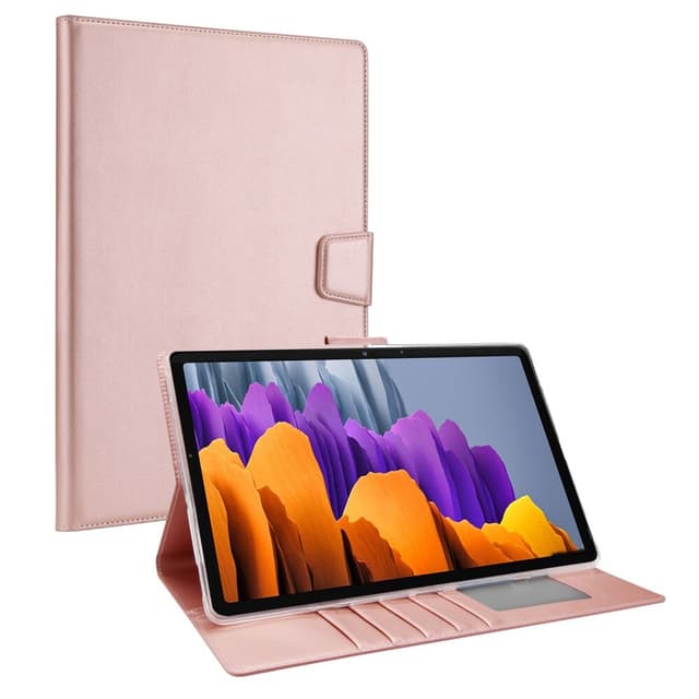 SKALO Samsung Tab S7/S8 PU-nahkainen Lompakkokotelo - Ruusukulta
