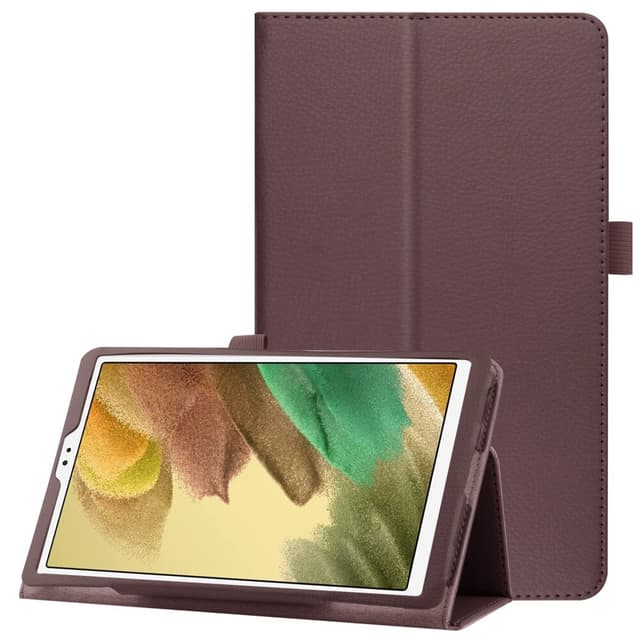 SKALO Samsung Tab A7 Lite Duofold Litchi Fodral - Brun