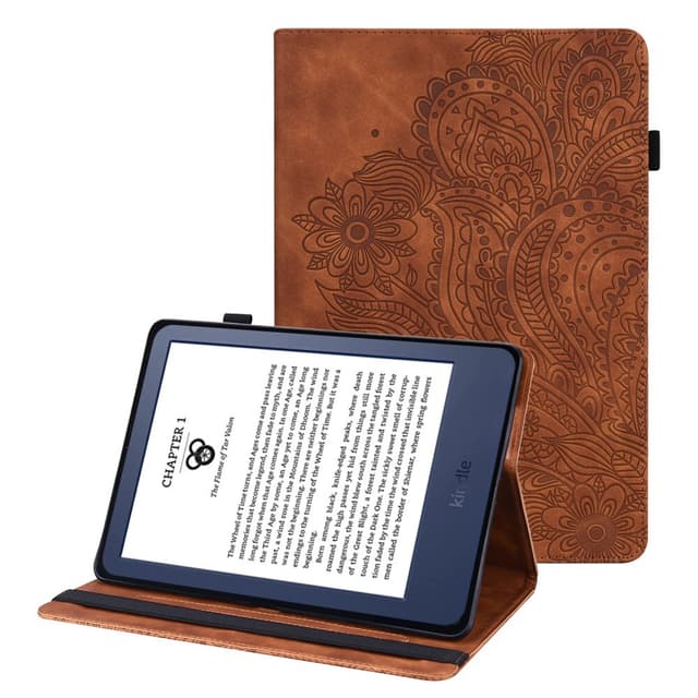 SKALO Google Pixel Tablet Mandala Flip Cover - Brun