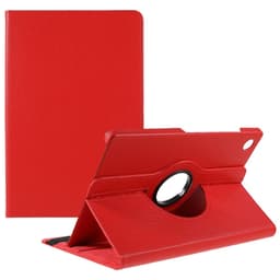 SKALO Samsung Tab A8 10.5 (2021/2022) 360 Litchi Suojakotelo - Punainen