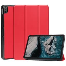 SKALO Nokia T20 Trifold Suojakotelo - Punainen