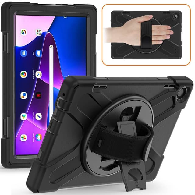 SKALO Lenovo Tab M10 (Gen 3) Extra Stöttåligt Armor Shockproof Skal - Svart