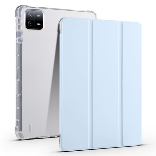 SKALO Xiaomi Pad 6 Trifold Etui med gennemsigtig bagside - Lyseblå