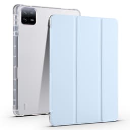 SKALO Xiaomi Pad 6 Trifold Fodral med Transparent Baksida - Ljusblå