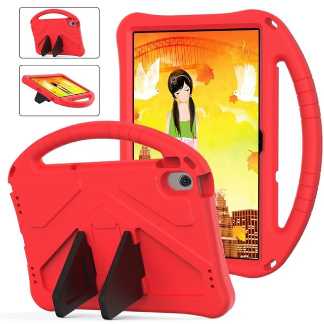 SKALO Lenovo Tab M10 Plus 10.6"" (Gen 3) Barnskal med handtag och ställ - Röd