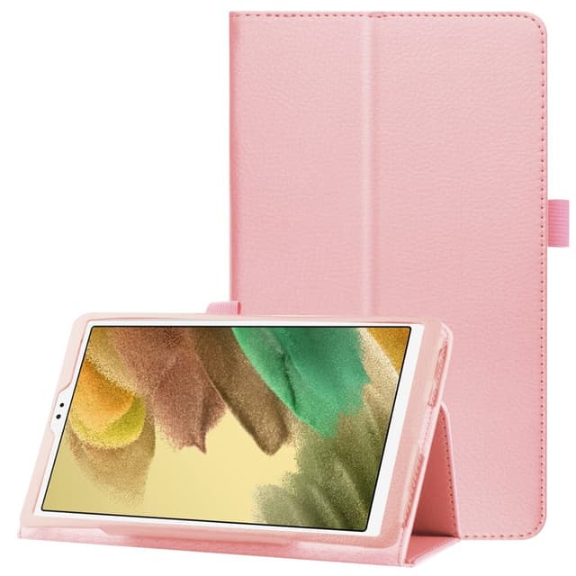 SKALO Samsung Tab A7 Lite Duofold Litchi Flip Cover - Pink