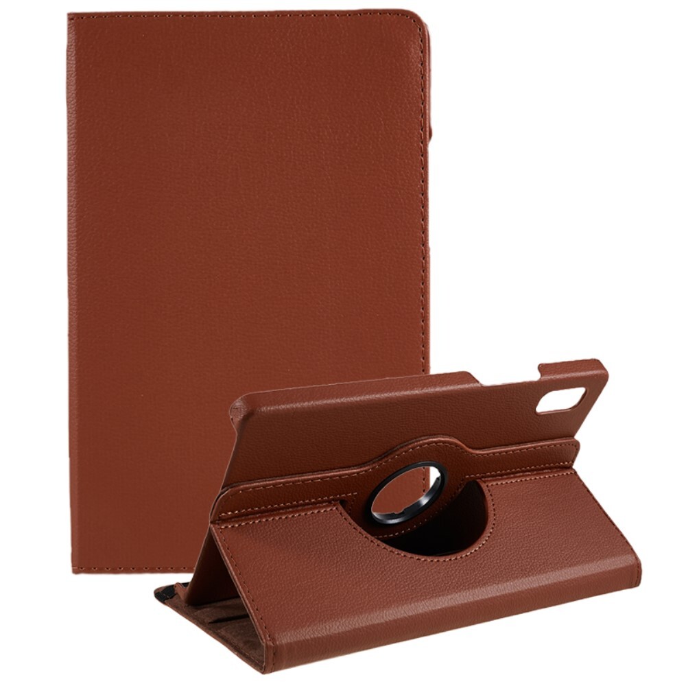 SKALO Lenovo Tab M9 360 Litchi Fodral - Brun