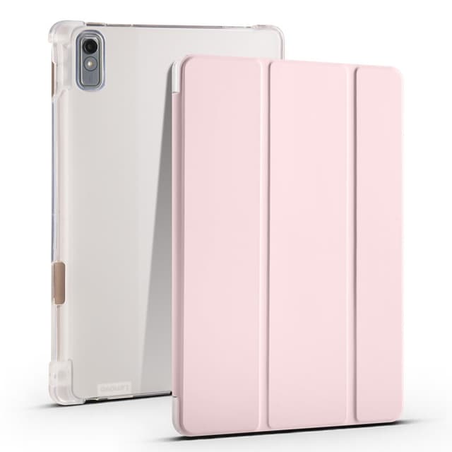 SKALO Lenovo Tab P11 Gen 2 Trifold Fodral med Transparent Baksida - Rosa