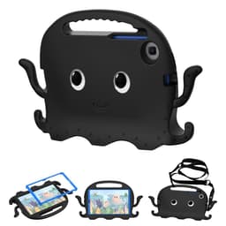 SKALO Samsung Tab A7 Lite 3D Cartoon børns cover - Sort
