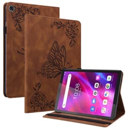 SKALO Lenovo Tab M7 (Gen 3) Mandala Butterfly Suojakotelo - Ruskea