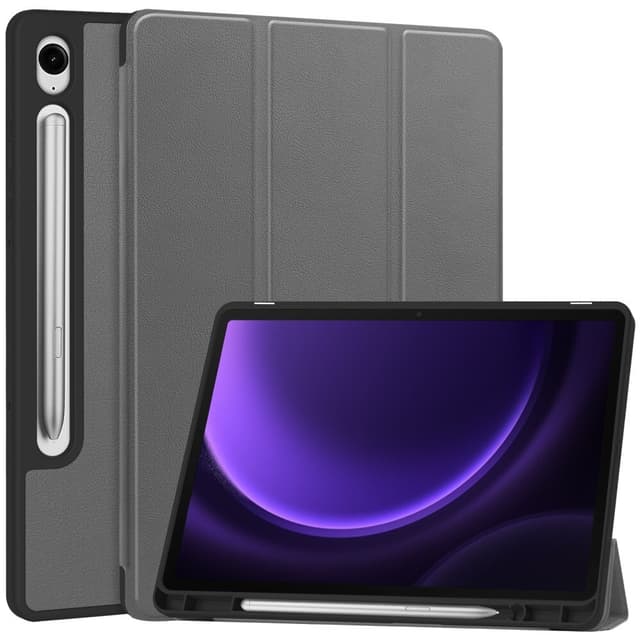 SKALO Samsung Tab S9/S9 FE Trifold Flip Cover - Grå