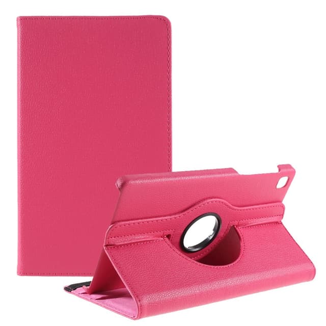 SKALO Samsung Tab A7 Lite 360 Litchi Fodral - Cerise