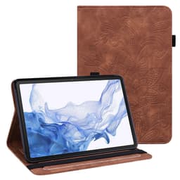 SKALO Samsung Tab S8 Mandala Flip Cover - Brun