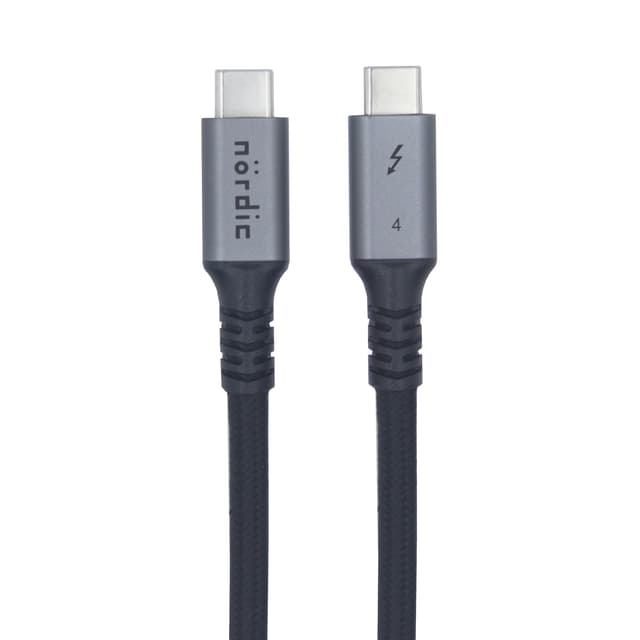 NÖRDIC 3m Thunderbolt 4 USB-C kabel 40Gbps 100W lader 8K video kompatibel med USB 4 og Thunderbolt 3