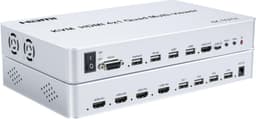 NÖRDIC KVM-svitsj 4xPC til 1xHDMI 4K 60Hz Quad Multi-Viewer med 4xUSB-A