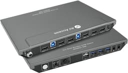 AV Access KVM Switch 2 til 2 HDMI 2.0, 4K60Hz 2K 144/120Hz 4xUSB-A og 2x3.5mm