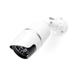 Dummy Security Camera | Kule | IP44 | Batteri drevet | Utendørs | Inkludert veggoppheng | Hvit