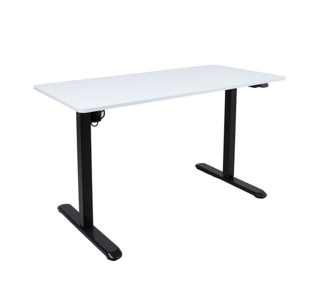 Skrivebord ERGO LIGHT med 1 motor 120x60cm, sort/hvid