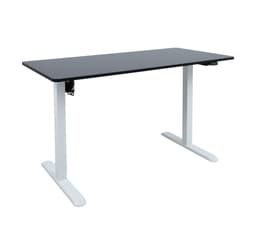 Skrivbord ERGO LIGHT med 1 motor 120x60cm, vit/svart