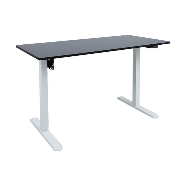 Skrivbord ERGO LIGHT med 1 motor 120x60cm, vit/svart