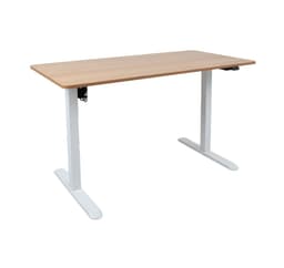 Skrivbord ERGO LIGHT med 1 motor 120x60cm, vit/ek