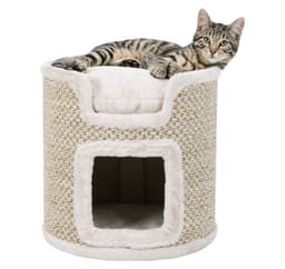 Kattetårn 37cm lys grå