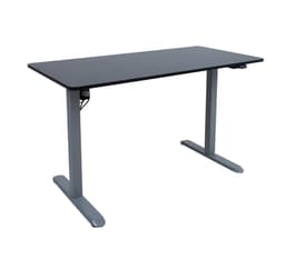 Skrivebord ERGO LIGHT med 1 motor 120x60cm, sølvgrå/svart