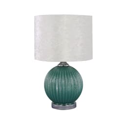 Bordlampe LUXO H42,5cm, hvit/turkis