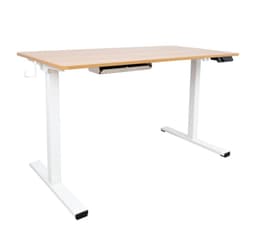 Skrivbord ERGO med 1 motor 120x60xH73-121cm, vit/ek