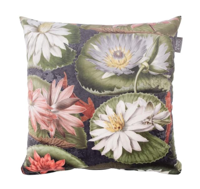 Kudde HOLLY 45x45cm, vita näckrosor