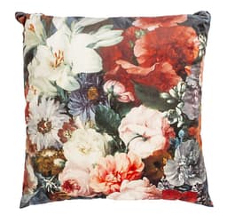 Pude HOLLY 65x65cm, blomstret fløjl