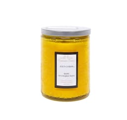 Glasskrukkelys ROMANTIC TIMES H9cm, gul