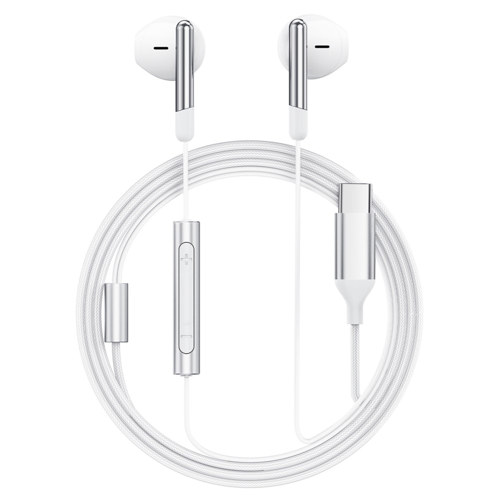 ACEFAST 1,2 m USB-C trådbundna hörlurar mikrofonkontroll