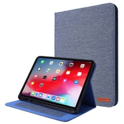 Till iPad Air 13 (2024) Vikbart fodral korthållare Tygtextur - Blå